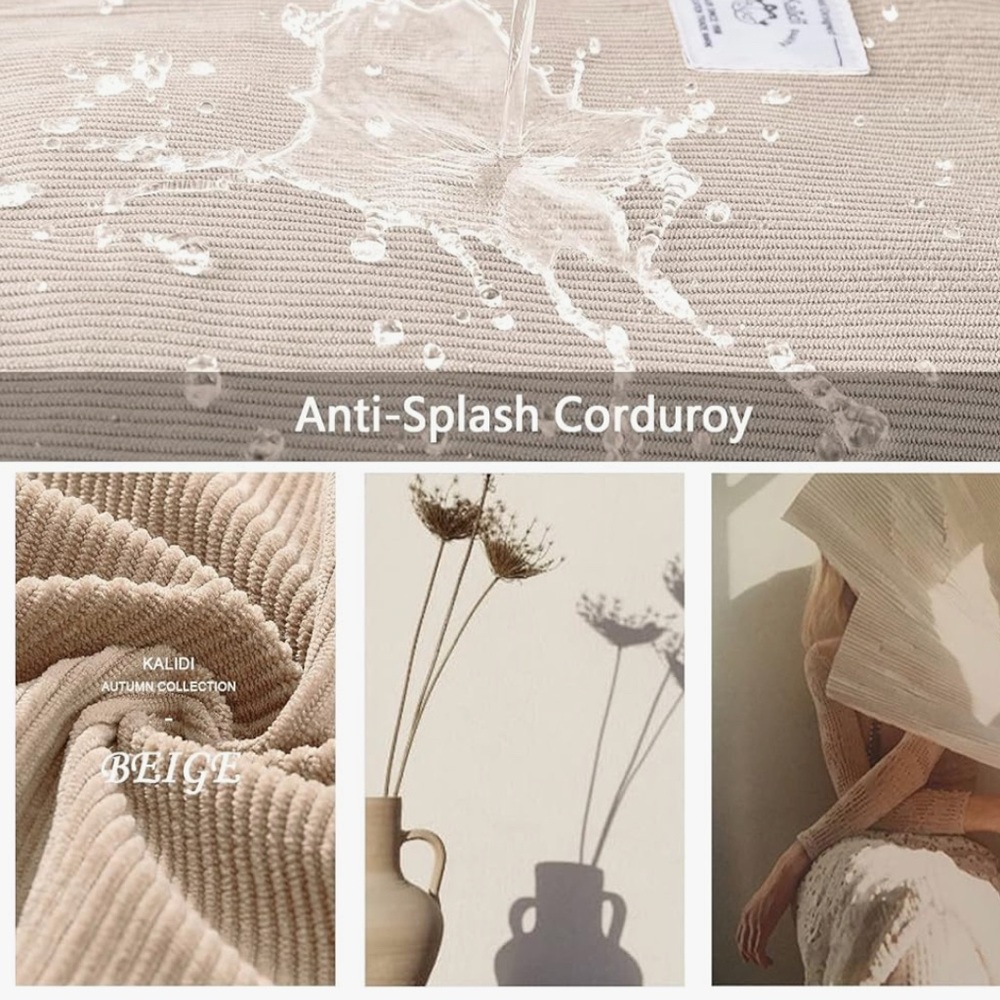Beige Corduroy Tote Bag - Picture 6 of 8